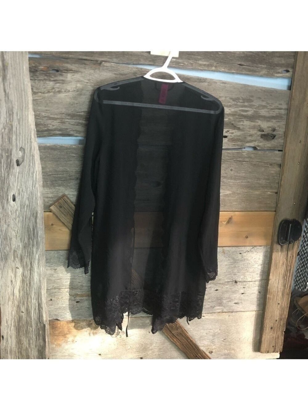 LA Senza Size S/M Black Lace Short Robe - Picture 4 of 7